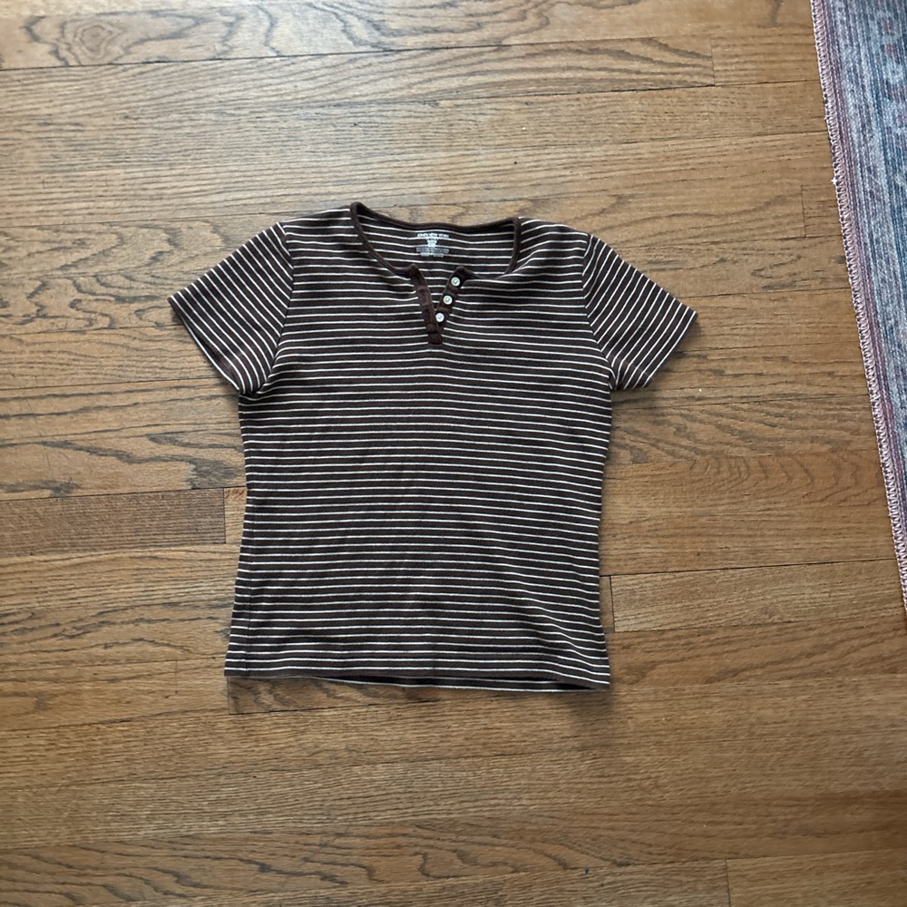 Brown and white jones New York top